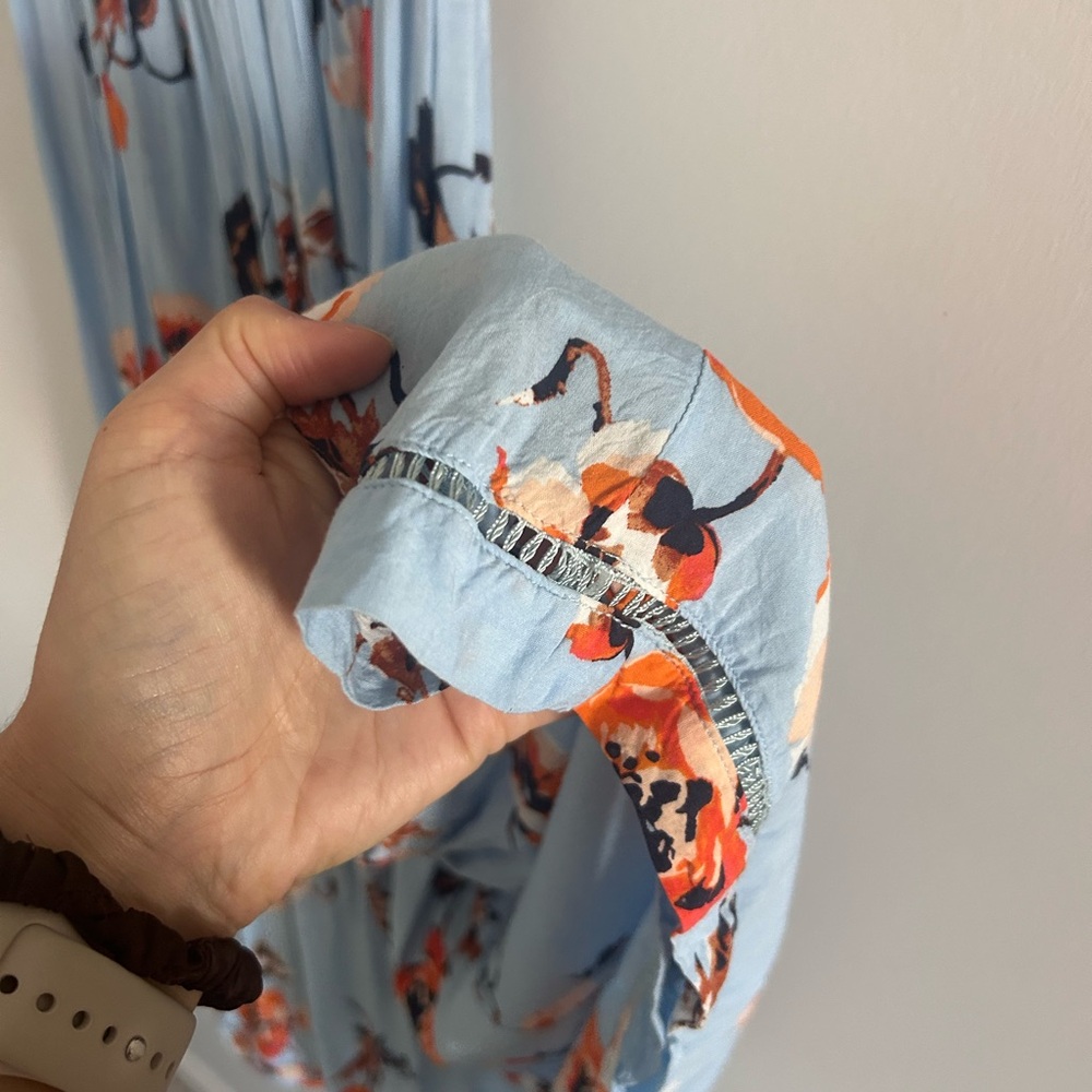 Urban Outfitters Cooperative Light Blue Floral Midi Dress - Picture 4 of 6